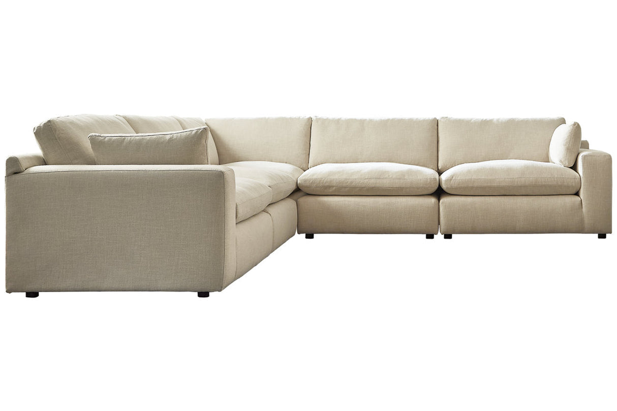 Elyza Linen 5-Piece Symmetrical Sectional