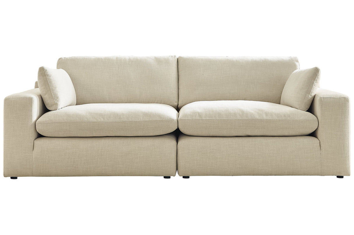 Elyza Linen 2-Piece Sectional Loveseat