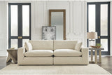 Elyza Linen 2-Piece Sectional Loveseat