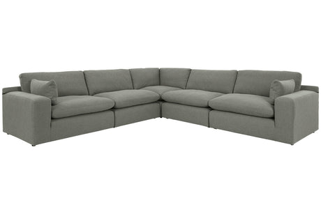 Elyza Smoke 5-Piece Symmetrical Sectional - Eve Furniture