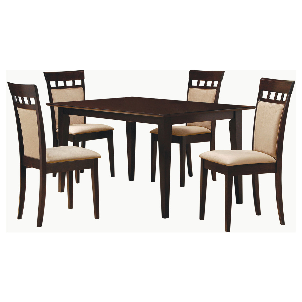 Gabriel Cappuccino 5-Piece Rectangular 59-inch Dining Room Set