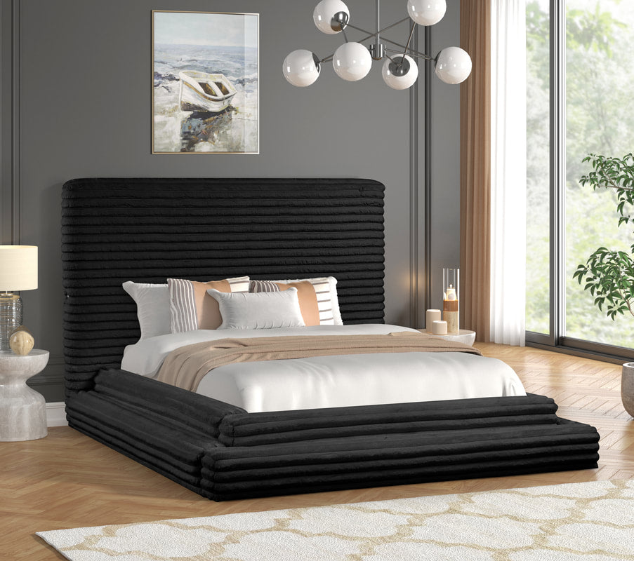 Mariah Black Platform King Bed