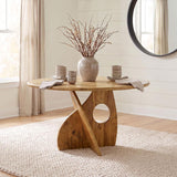 Snyder Natural Acacia Round Pedestal Solid Wood Dining Table by Coaster at Eve Furniture