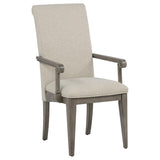Cresswell Upholstered Dining Arm Chair Tan (Set of 2)