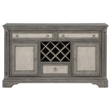 Cresswell Weathered Taupe 2-door 3-drawer Wine Storage Buffet