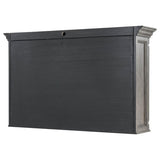 Cresswell Weathered Taupe 2-tier Touch Light Hutch Display Cabinet