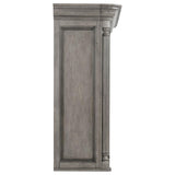 Cresswell Weathered Taupe 2-tier Touch Light Hutch Display Cabinet