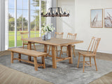 Middleton Natural Brown 6-Piece Extension Leaf Dining Room Set