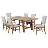 Middleton Brown and Beige 7-Piece Extension Leaf Dining Room Set