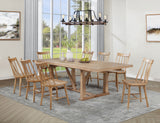 Middleton Natural Brown 9-Piece Extension Leaf Dining Room Set