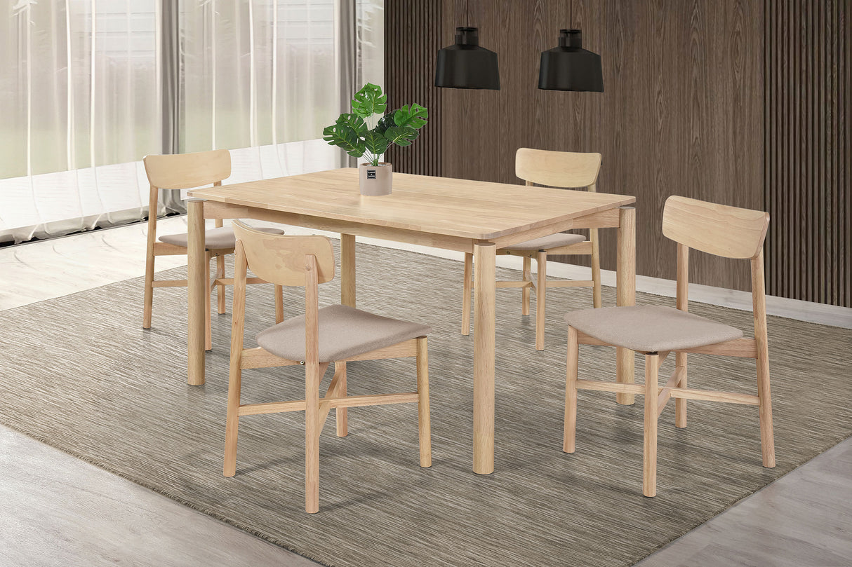 Parkridge White Washed 5-Piece 59-inch Wood Dining Room Set