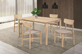 Parkridge White Washed 5-Piece 59-inch Wood Dining Room Set