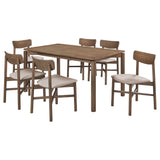 Parkridge Natural Walnut 7-Piece 59-inch Wood Dining Room Set