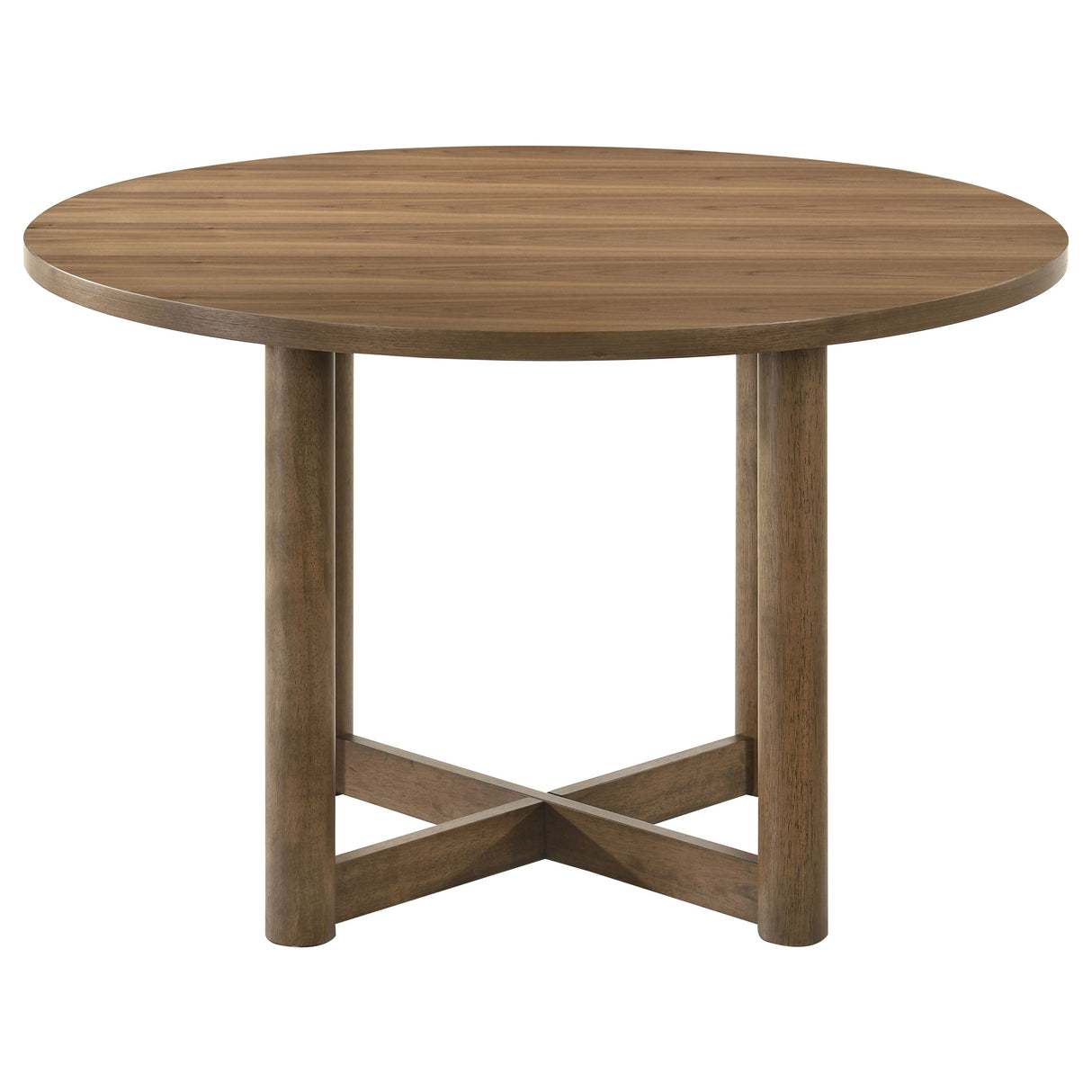 Crestmore Walnut 5-Piece 46-inch Round Wood Dining Room Set