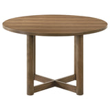 Crestmore Walnut 5-Piece 46-inch Round Wood Dining Room Set