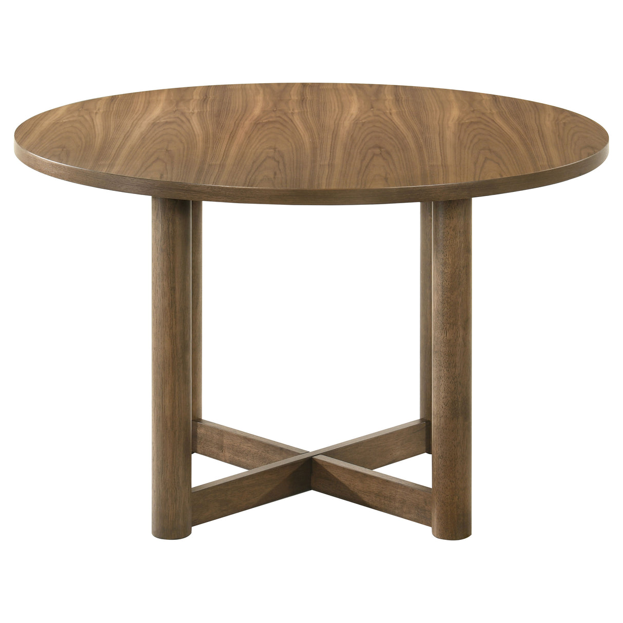 Crestmore Walnut 5-Piece 46-inch Round Wood Dining Room Set