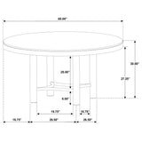 Arini Sand Wash and Black 5-Piece Round Dining Room Set
