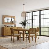Arini Sand Wash 5-Piece Round Dining Room Room Set