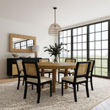 Arini Sand Wash and Black 7-Piece Round Dining Room Set
