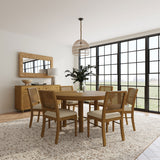 Arini Sand Wash 7-Piece Round Dining Room Room Set
