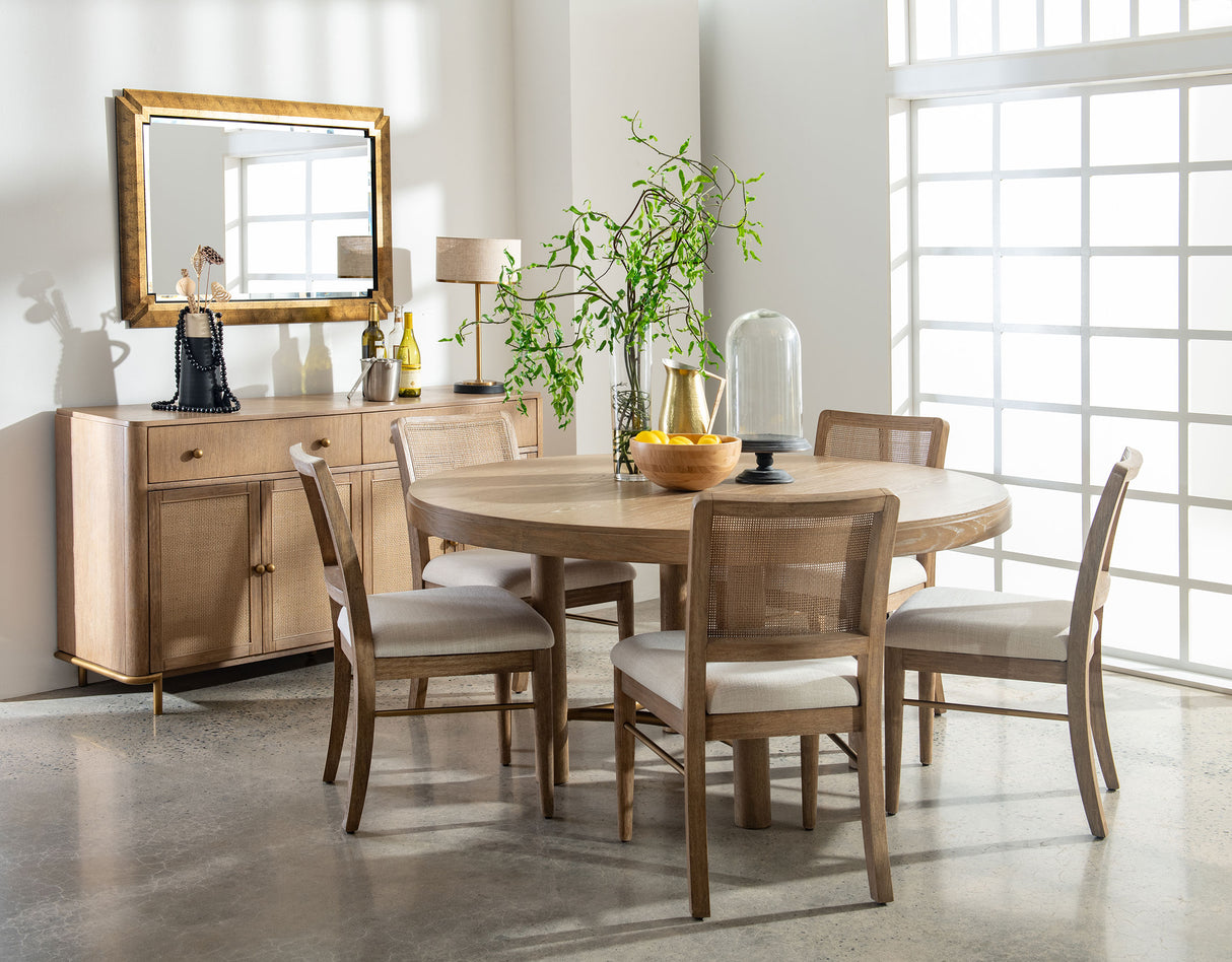 Arini Sand Wash 60-inch Round Wood Dining Room Table