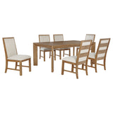 Bruner Natural Brown 7-Piece 72-inch Rectangular Dining Room Set