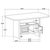 Kailani Beige Oak 8-piece Counter Height Dining Set with Cabinet