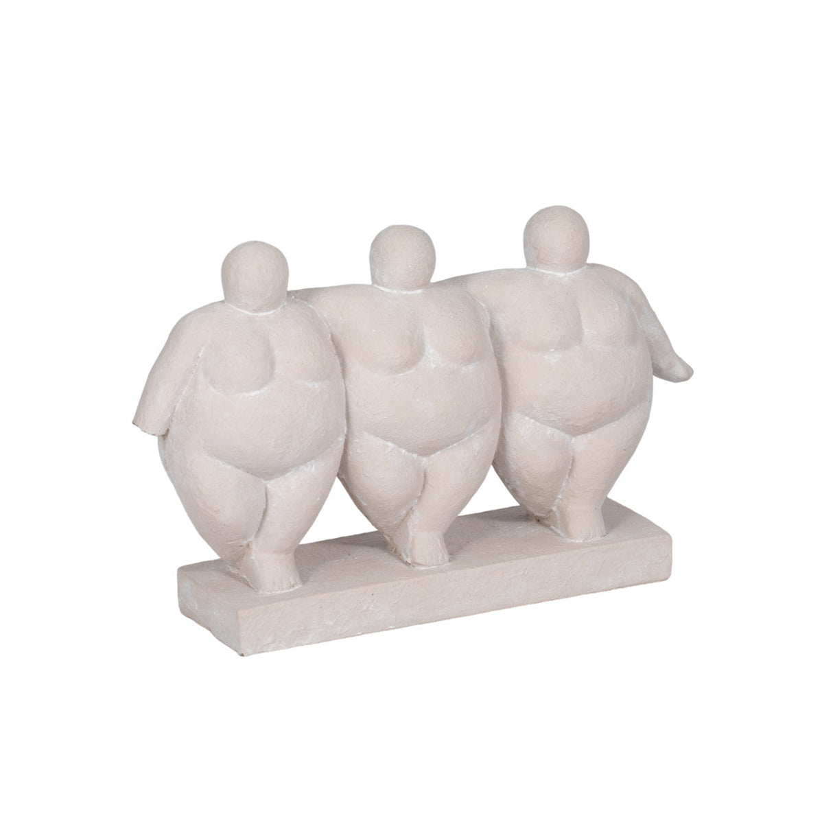 11" Chubby Ladies Arm In Arm, White