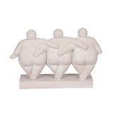 11" Chubby Ladies Arm In Arm, White