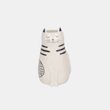 11" Sitting Pretty Kitty With Vase Opening, White/