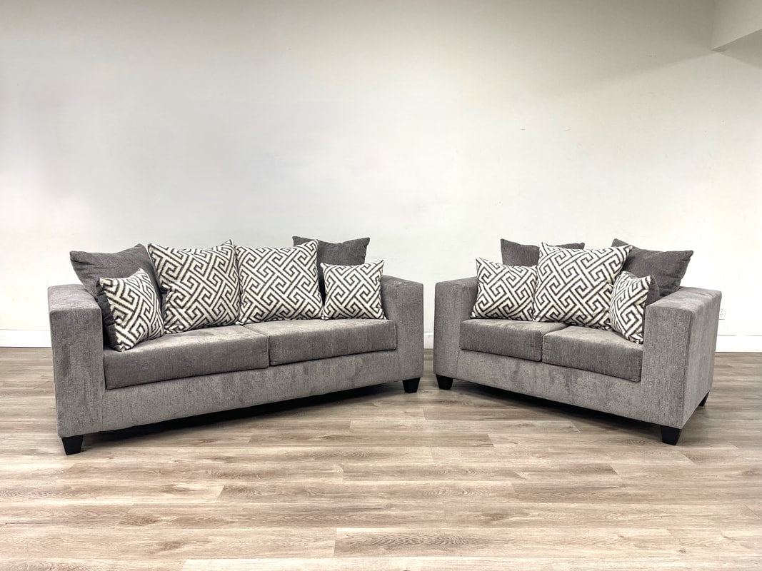 110-Smoke  Sofa & Loveseat