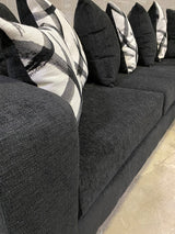 Monroe Black Right Arm Facing (RAF) Sectional by Happy Homes at Eve Furniture