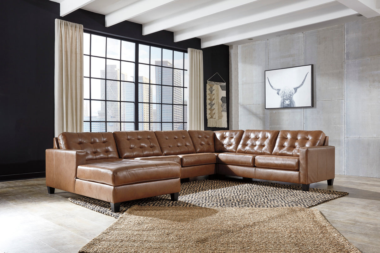 Baskove Auburn 4-Piece LAF Chaise Sectional