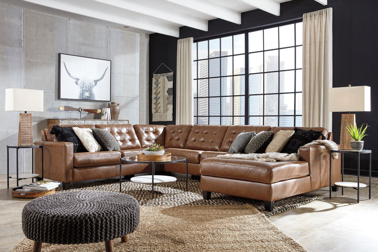 Baskove Auburn 4-Piece RAF Chaise Sectional