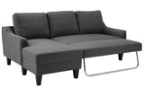 Jarreau Gray Sofa Chaise Sleeper and Chair