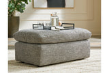 Dramatic Granite Oversized Chair and Ottoman