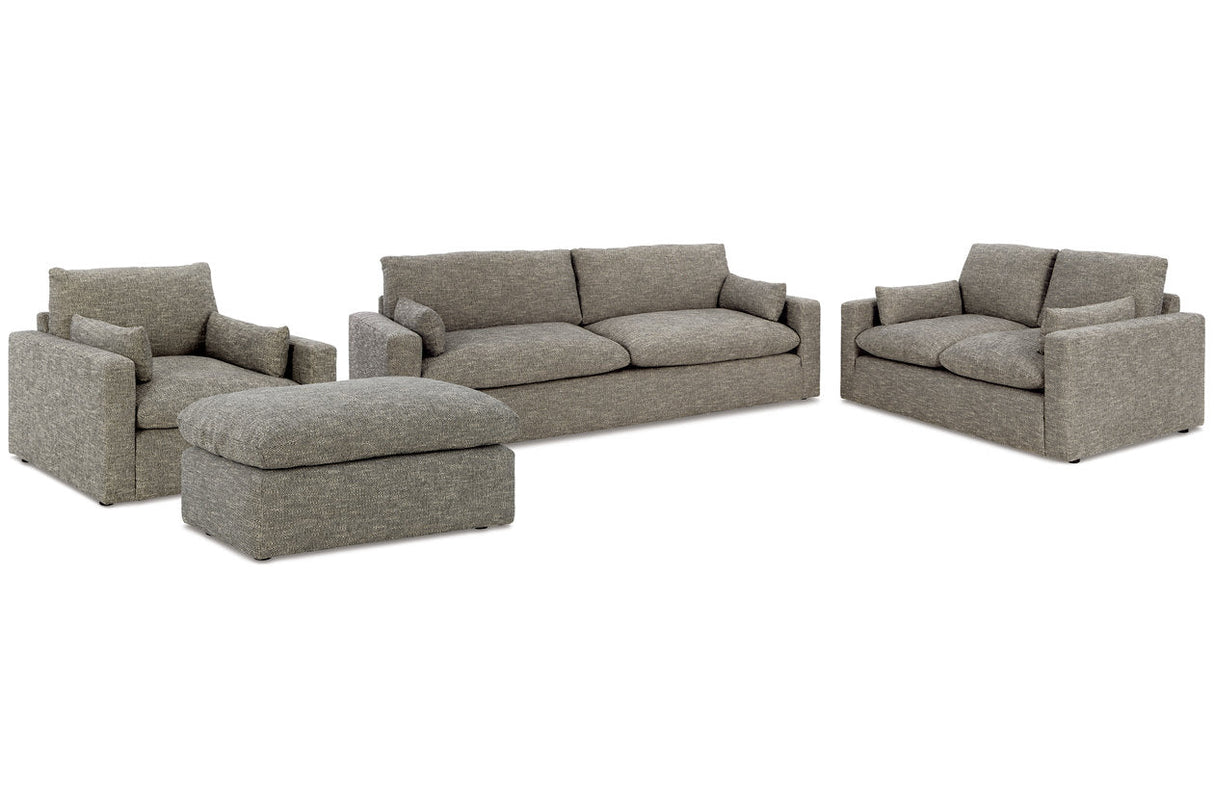 Dramatic Granite Sofa, Loveseat, Oversized Chair and Ottoman