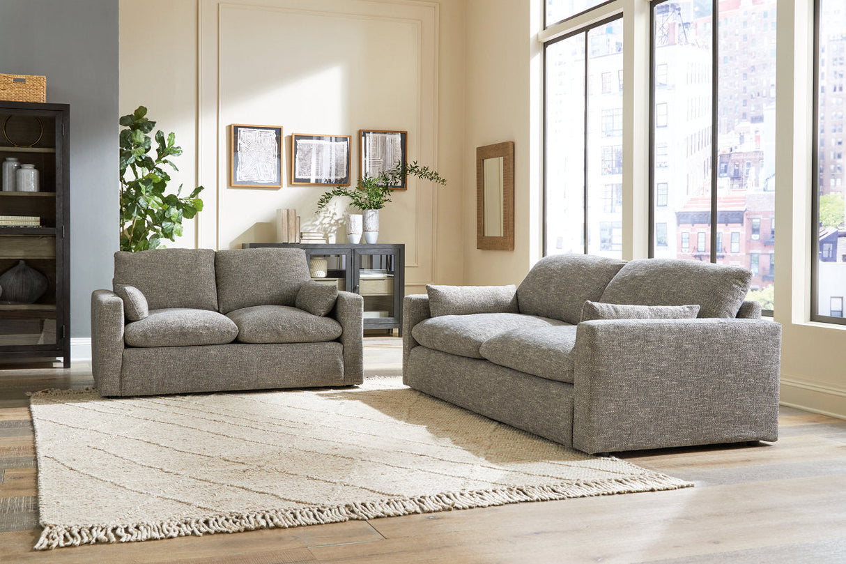 Dramatic Granite Sofa, Loveseat, Oversized Chair and Ottoman