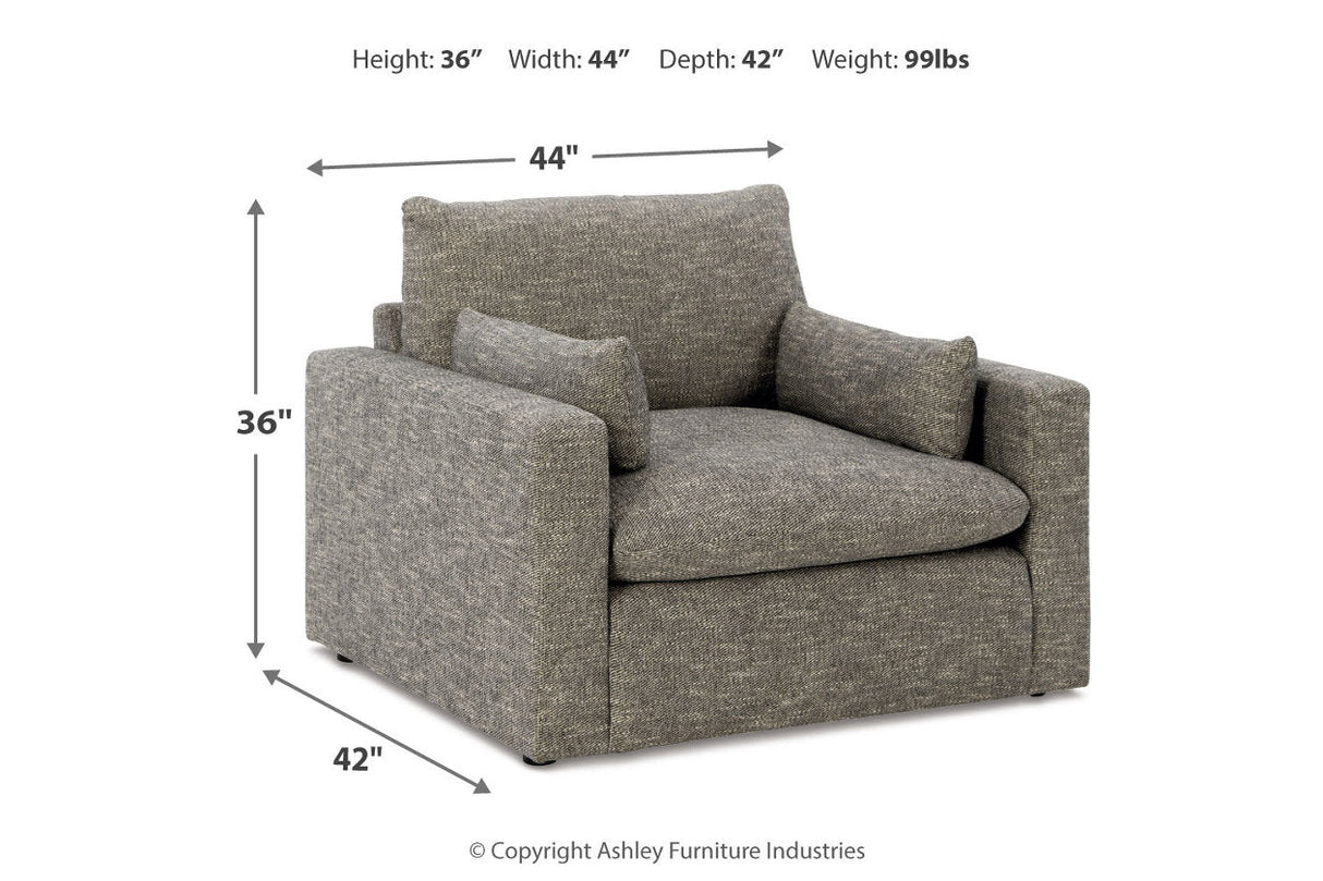 Dramatic Granite Sofa, Loveseat, Oversized Chair and Ottoman