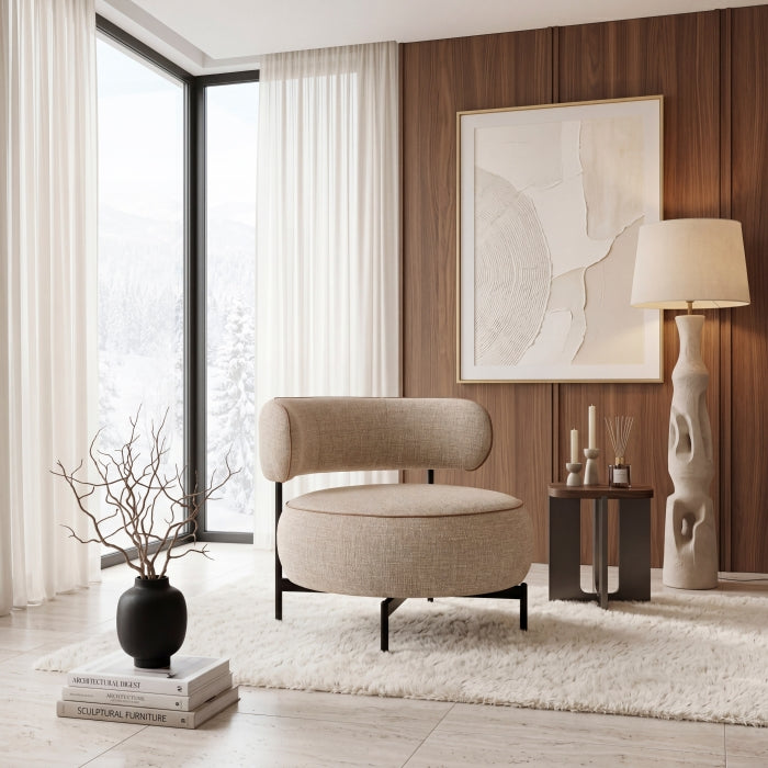 Encircle Brown Swivel Chair by Homelegance at Eve Furniture
