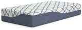 12 Inch Chime Elite 2.0 White/Blue Twin Mattress by Ashley at Eve Furniture