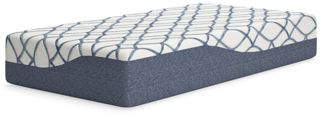12 Inch Chime Elite 2.0 White/Blue Twin Mattress by Ashley at Eve Furniture