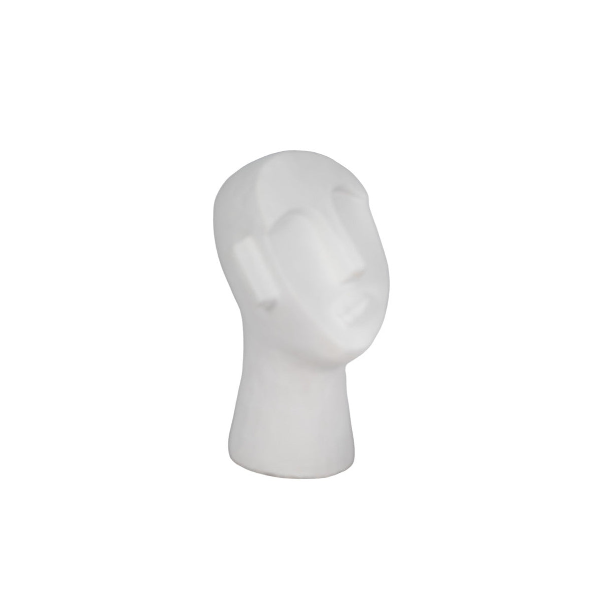 12" Looking Up Face Sculpture, White