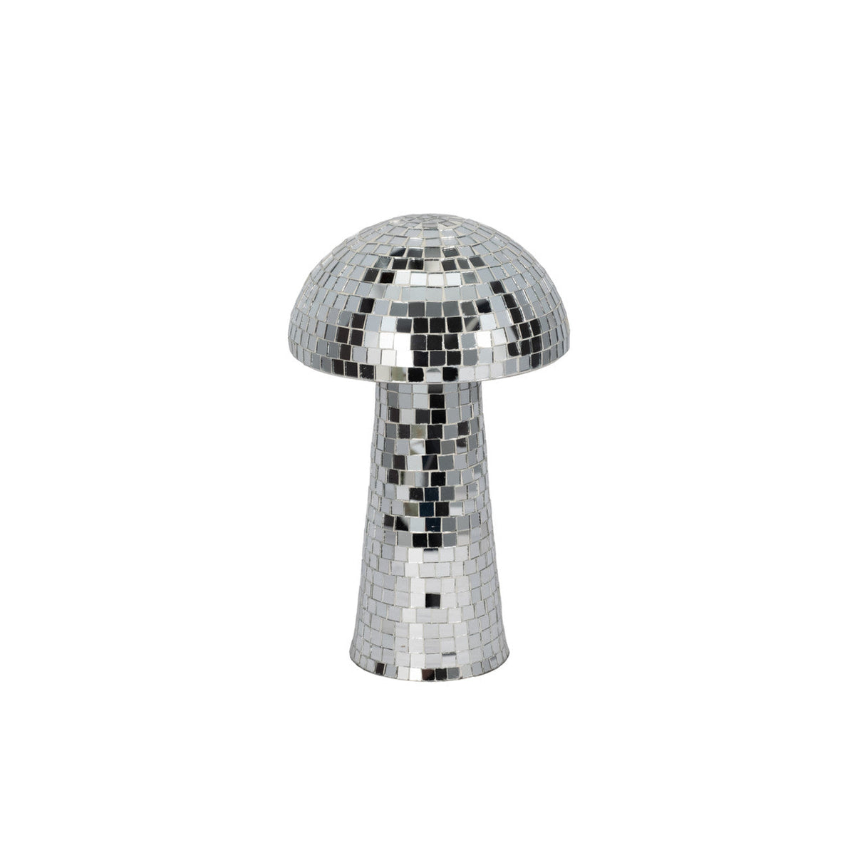 12" Mosaic Mushroom, Silver