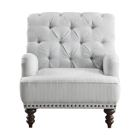 Holland Park Gray/White Accent Chair