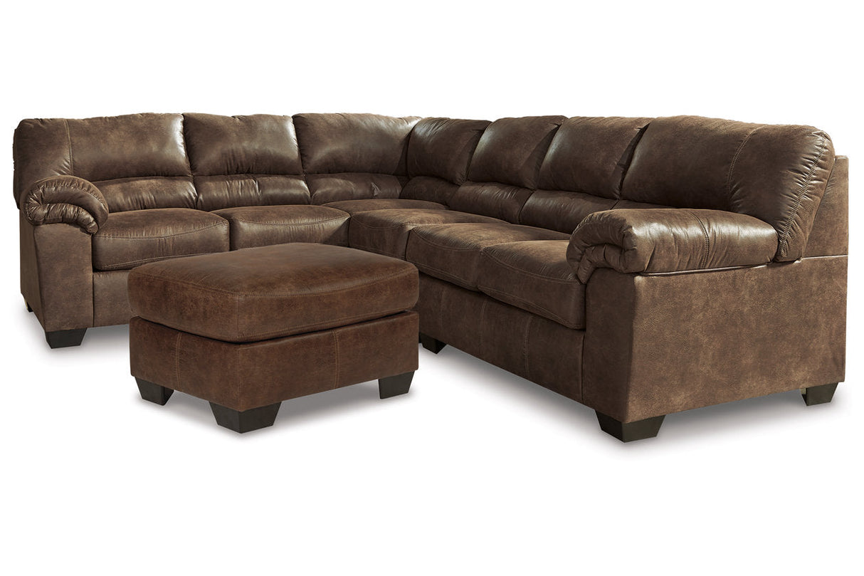 Bladen Coffee 3-Piece Sectional with Ottoman