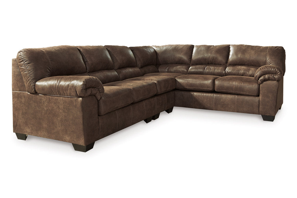 Bladen Coffee 3-Piece Sectional with Ottoman