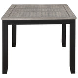 Elodie Black Rectangular 78-inch Extension Leaf Dining Table