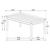 Atwood Warm Brown 5-Piece Rectangular Wood Dining Room Set