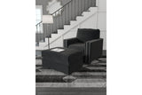 Gleston Onyx Sofa, Loveseat, Chair, and Ottoman